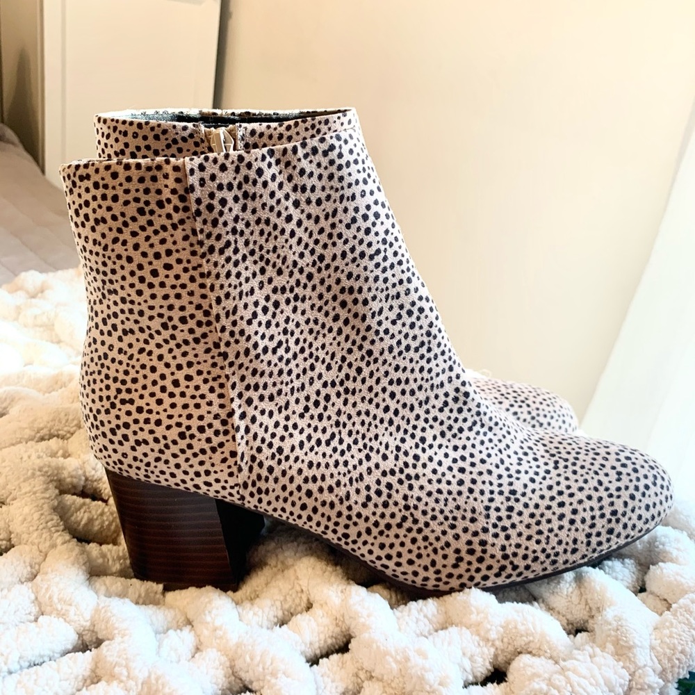 LOFT Animal Print Ankle Booties